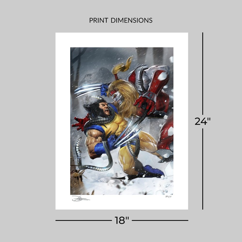 Sideshow Collectibles Marvel Wolverine vs Omega Red - ungerahmt Kunstdruck