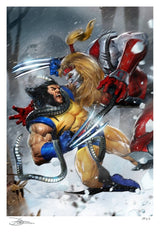 Sideshow Collectibles Marvel Wolverine vs Omega Red - ungerahmt Kunstdruck