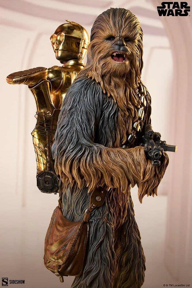 Sideshow Collectibles Star Wars Chewbacca and C-3PO Premium Format Statue