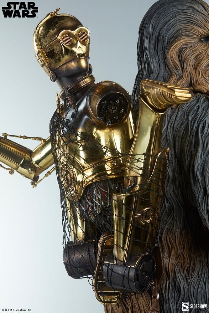 Sideshow Collectibles Star Wars Chewbacca and C-3PO Premium Format Statue