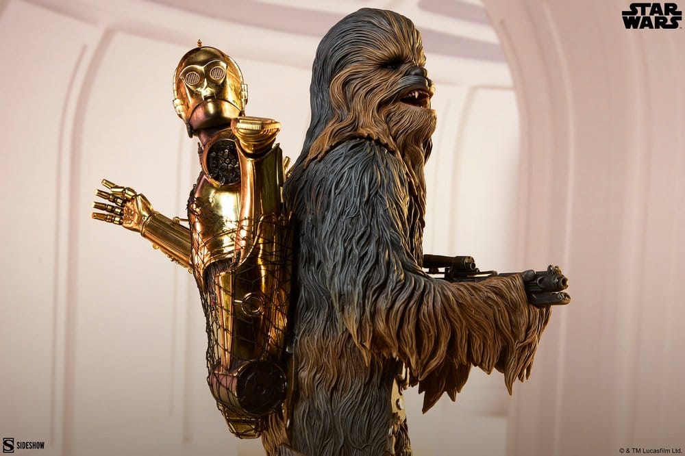 Sideshow Collectibles Star Wars Chewbacca and C-3PO Premium Format Statue