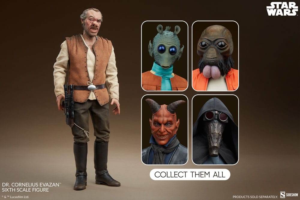 Sideshow Collectibles Star Wars Episode IV Scum & Villainy Doctor Cornelius Evazan 1/6 Actionfigur