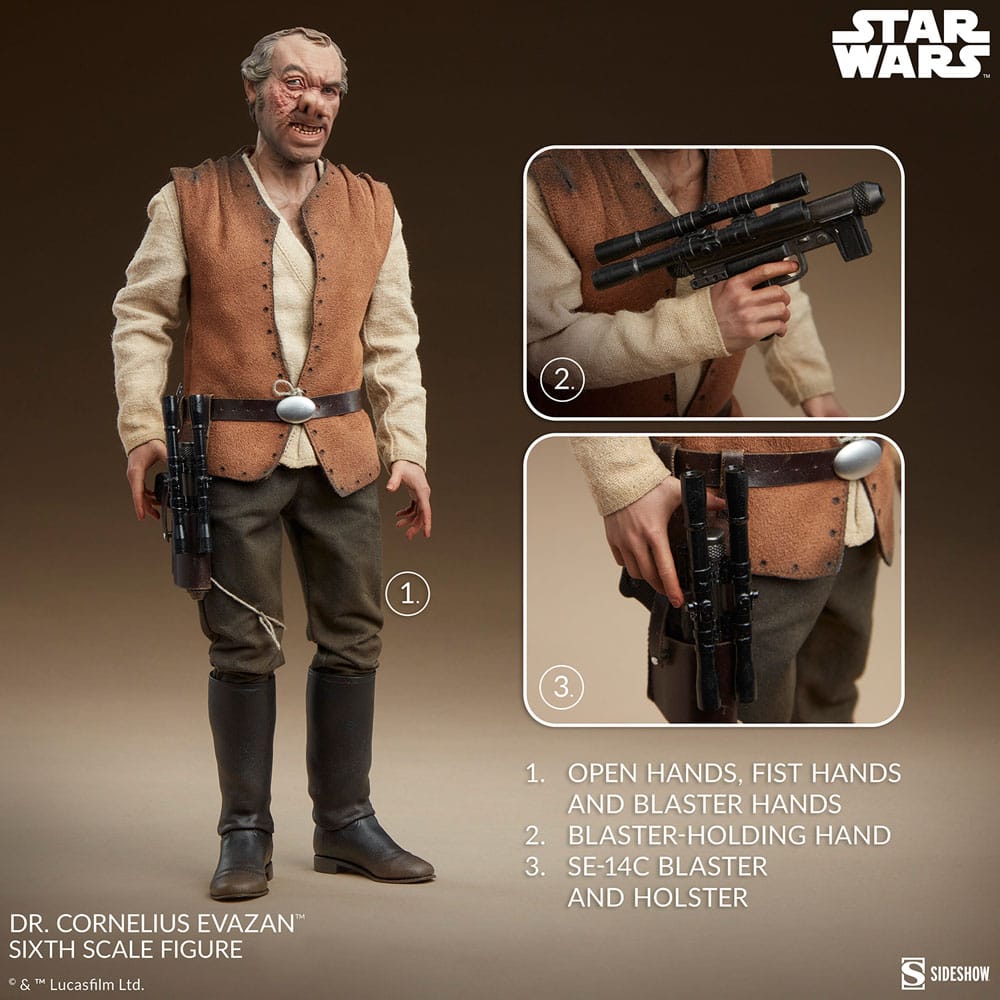 Sideshow Collectibles Star Wars Episode IV Scum & Villainy Doctor Cornelius Evazan 1/6 Actionfigur