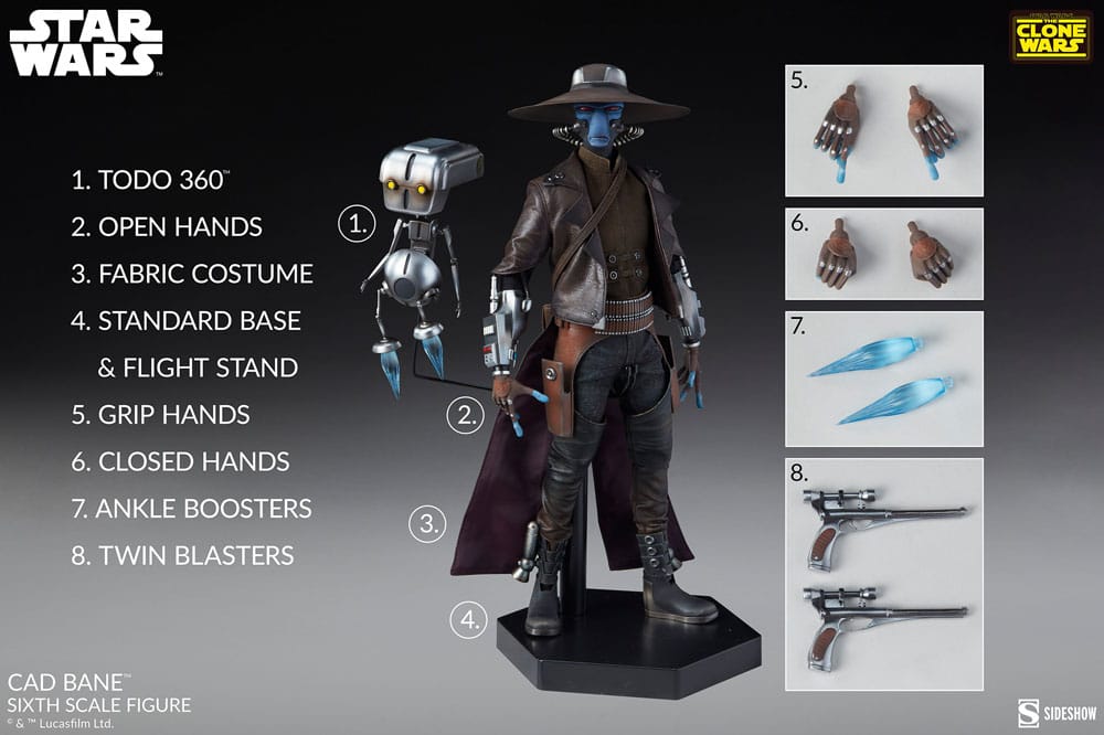 Sideshow Collectibles Star Wars The Clone Wars Cad Bane 1/6 Actionfigur