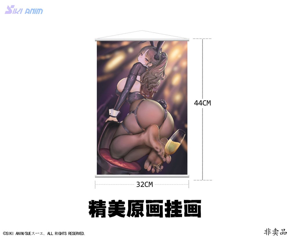 SIKI ANIM Original Character Champagne and Bunny Girl Rose Black Stocking Ver. 1/6 Statue