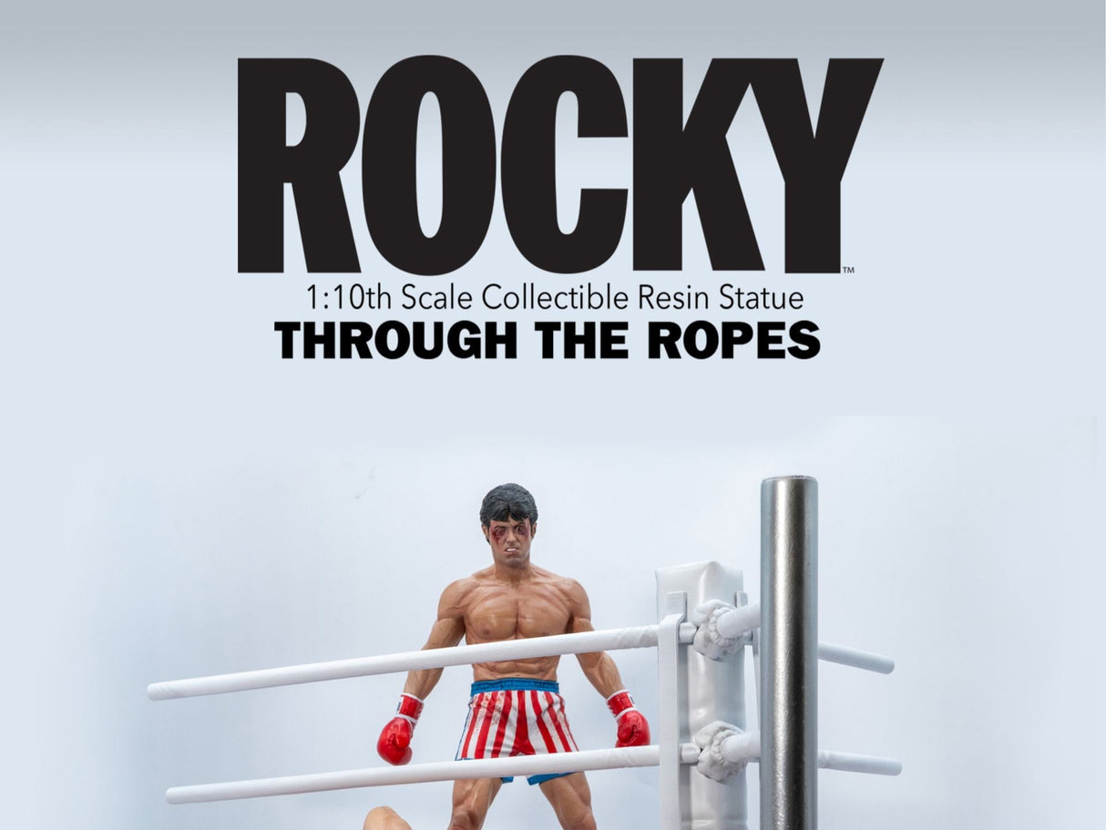Slystalloneshop Sylvester Stallone Rocky Over Drago Through The Ropes 1/10 Statue