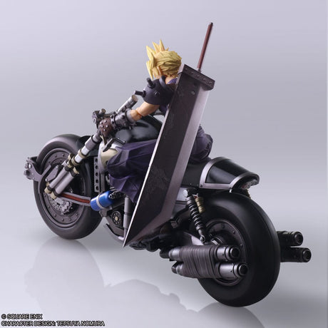 Square-Enix Final Fantasy VII Cloud Strife Und Fahrzeug Hardy-Daytona Bring Arts Actionfigur