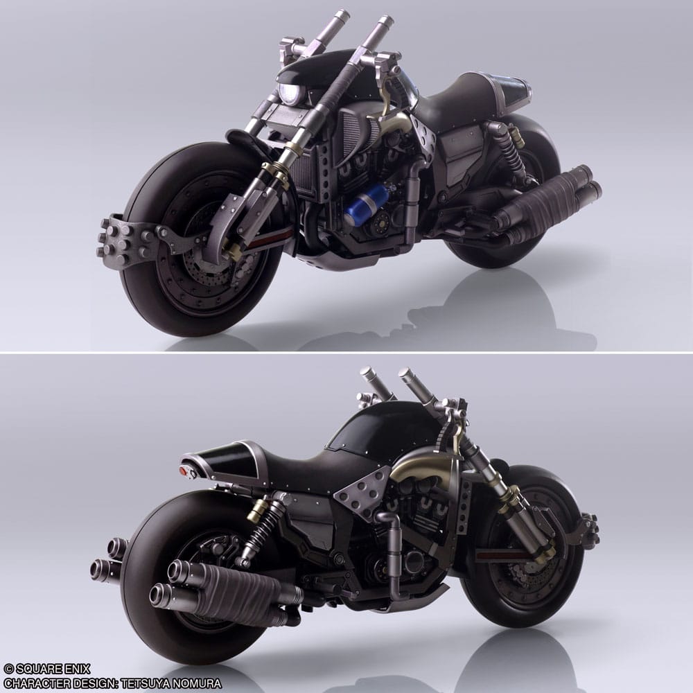 Square-Enix Final Fantasy VII Cloud Strife Und Fahrzeug Hardy-Daytona Bring Arts Actionfigur