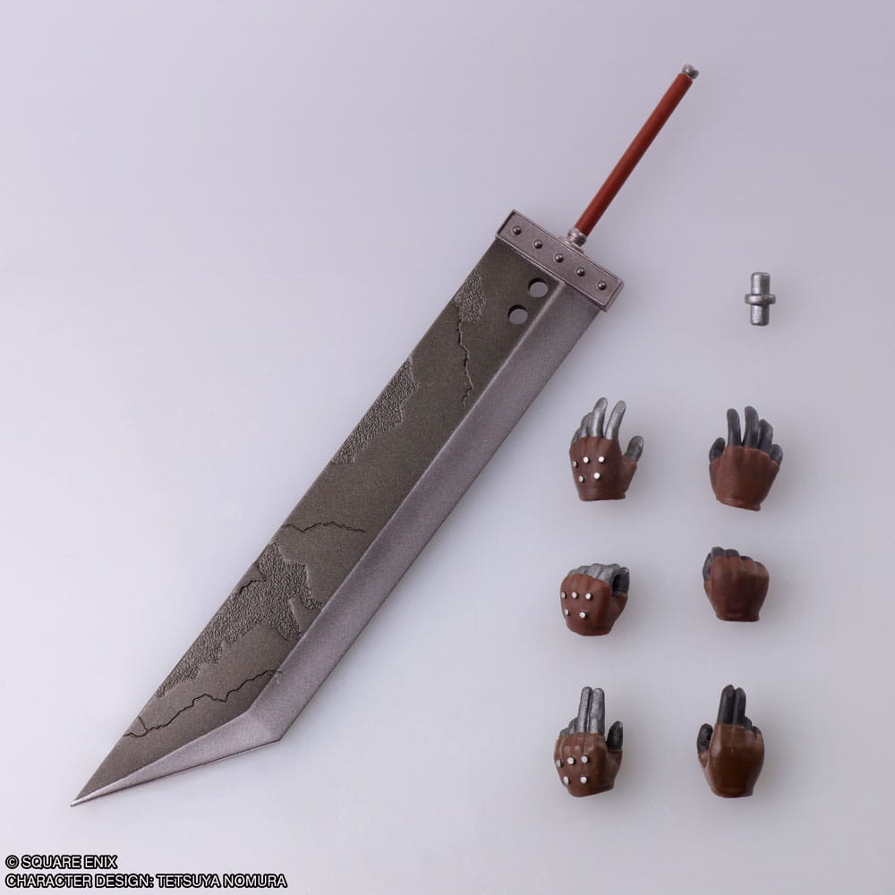 Square-Enix Final Fantasy VII Cloud Strife Und Fahrzeug Hardy-Daytona Bring Arts Actionfigur