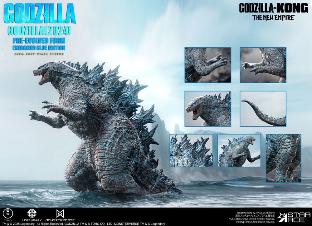Star Ace Toys Godzilla vs. Kong The New Empire Godzilla (2024) Evolved Blue Edition Soft Vinyl Statue