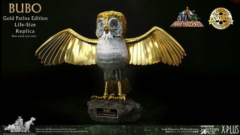 Star Ace Toys Kampf der Titanen Bubo Ray Harryhausens Gold Patina Edition Normal Ver. Statue