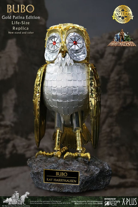 Star Ace Toys Kampf der Titanen Statue Ray Harryhausens Bubo Gold Patina Edition Deluxe Ver.