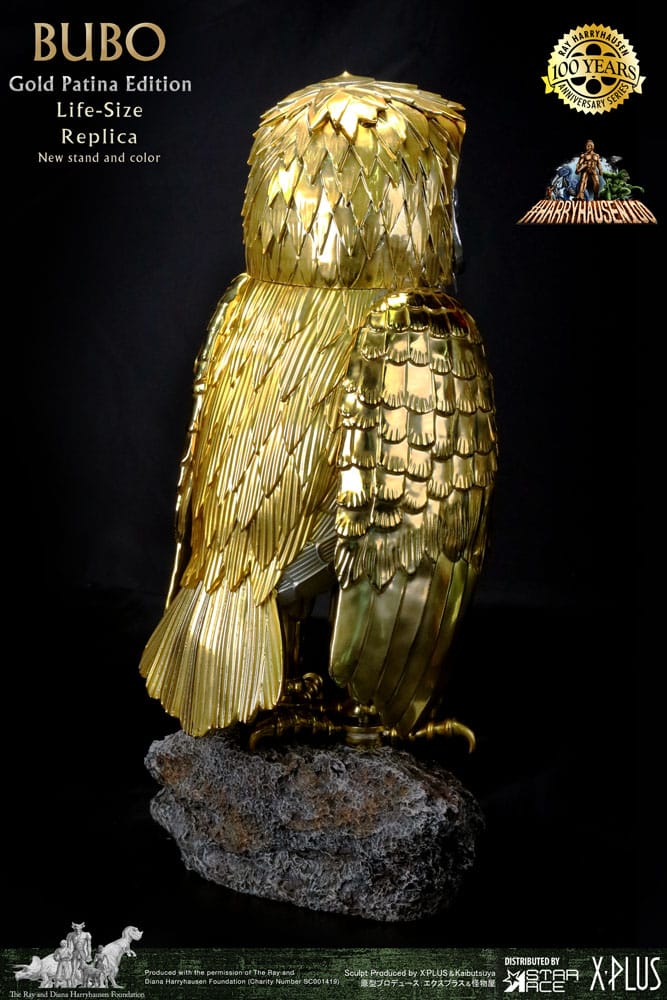 Star Ace Toys Kampf der Titanen Statue Ray Harryhausens Bubo Gold Patina Edition Deluxe Ver.