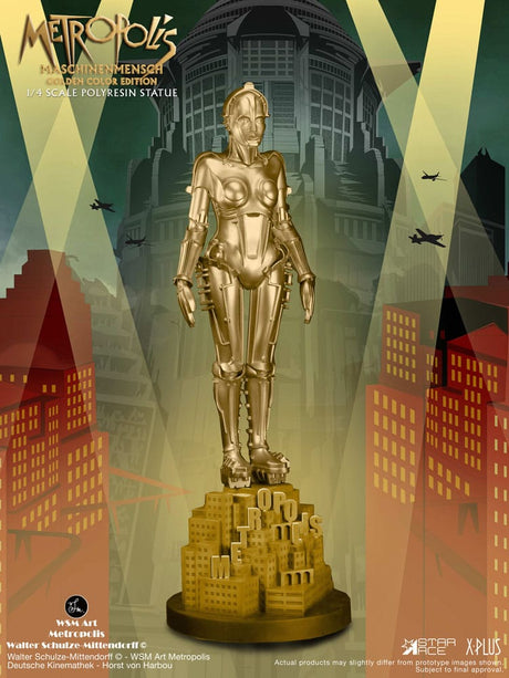 Star Ace Toys Metropolis Maschinenmensch Metallic Gold 1/4 Statue