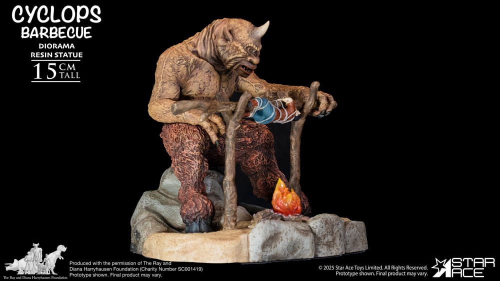 Star Ace Toys Ray Harryhausen Cyclops Barbecue Scene Diorama 1/8 Statue