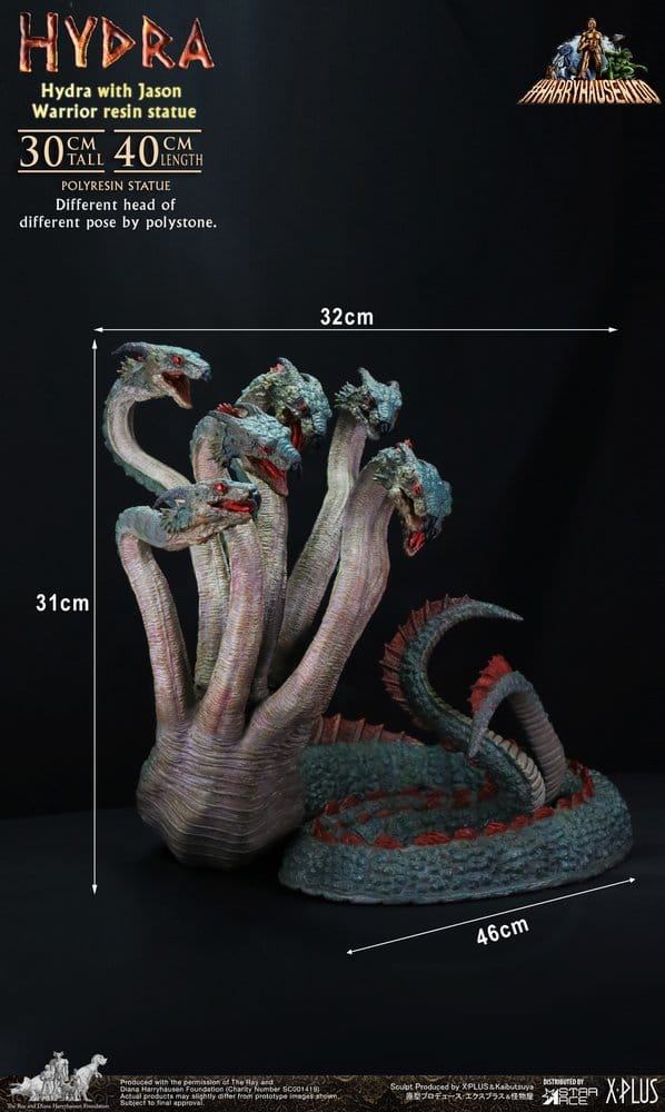 Star Ace Toys Ray Harryhausen Hydra with Jason Warrior Painted Resin Statue