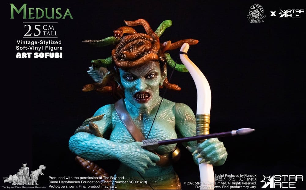 Star Ace Toys Ray Harryhausen Soft Vinyl Medusa Vintage-Style Statue
