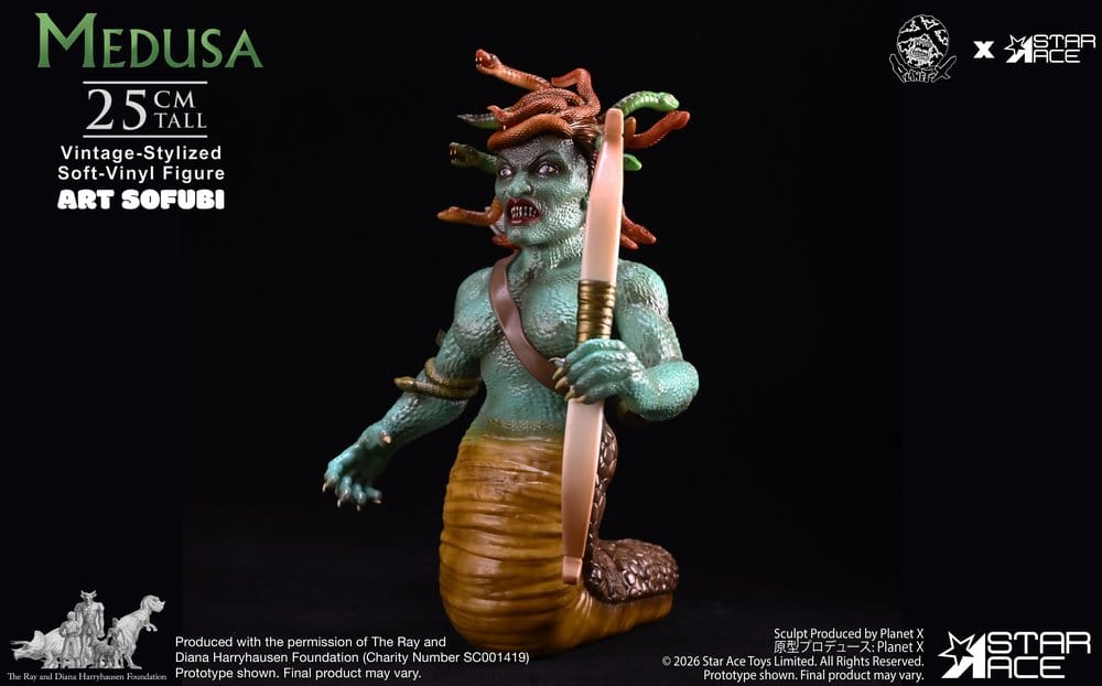Star Ace Toys Ray Harryhausen Soft Vinyl Medusa Vintage-Style Statue