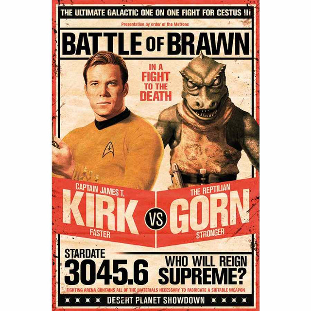 Close Up Star Trek Kirk VS Gornstar Poster
