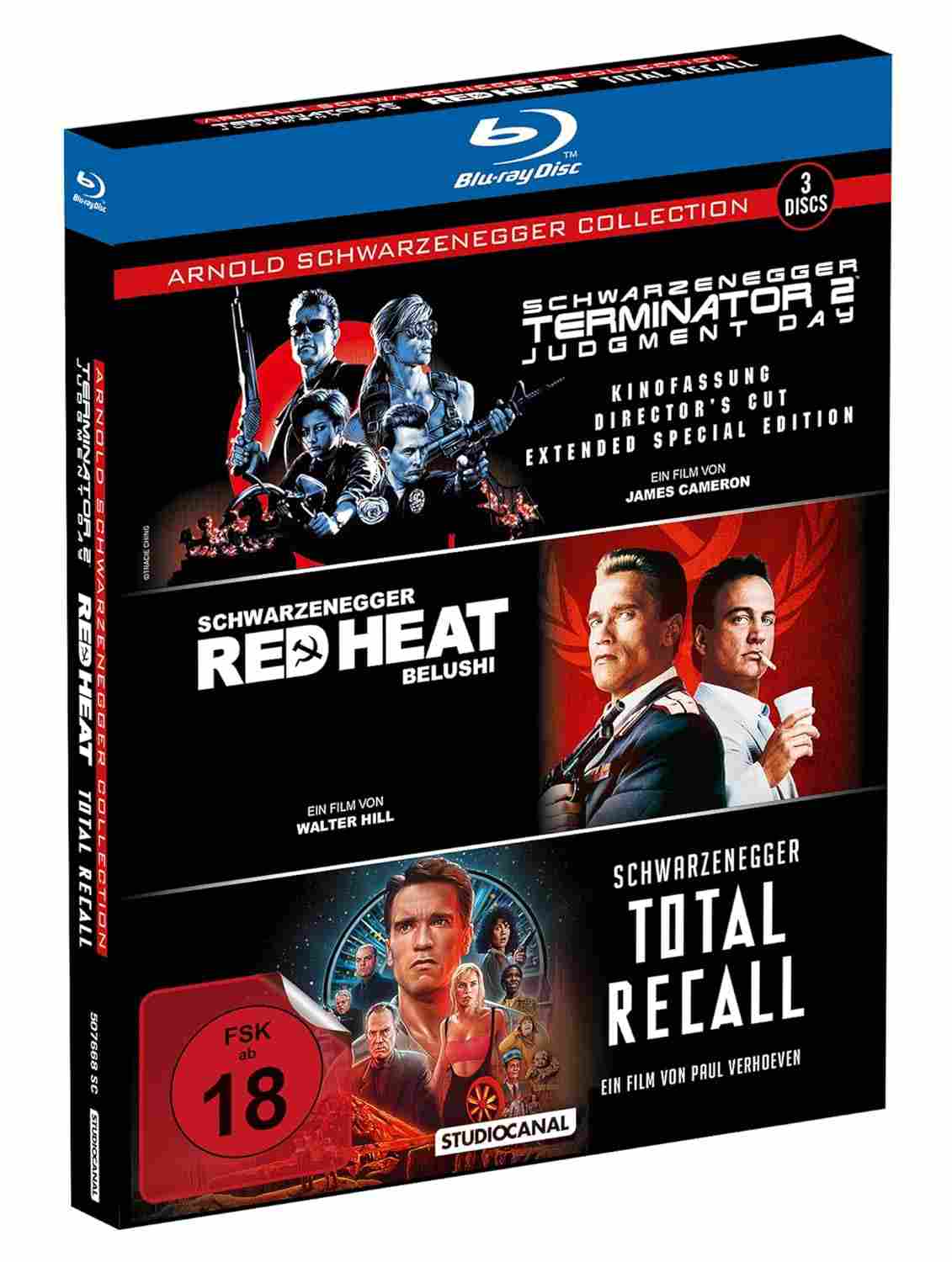 Studiocanal Arnold Schwarzenegger Collection UNCUT Blu-ray Terminator/Red Heat/Total Recall