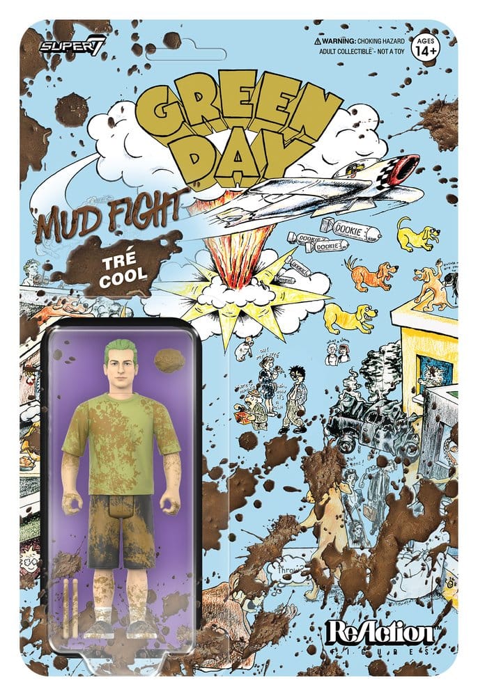 Super7 Green Day ReAction Tré Cool Wave 01 (Mud Fight) Actionfigur