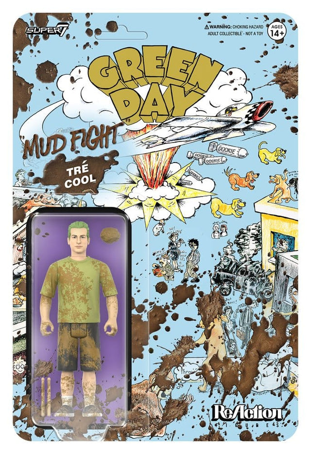 Super7 Green Day ReAction Tré Cool Wave 01 (Mud Fight) Actionfigur