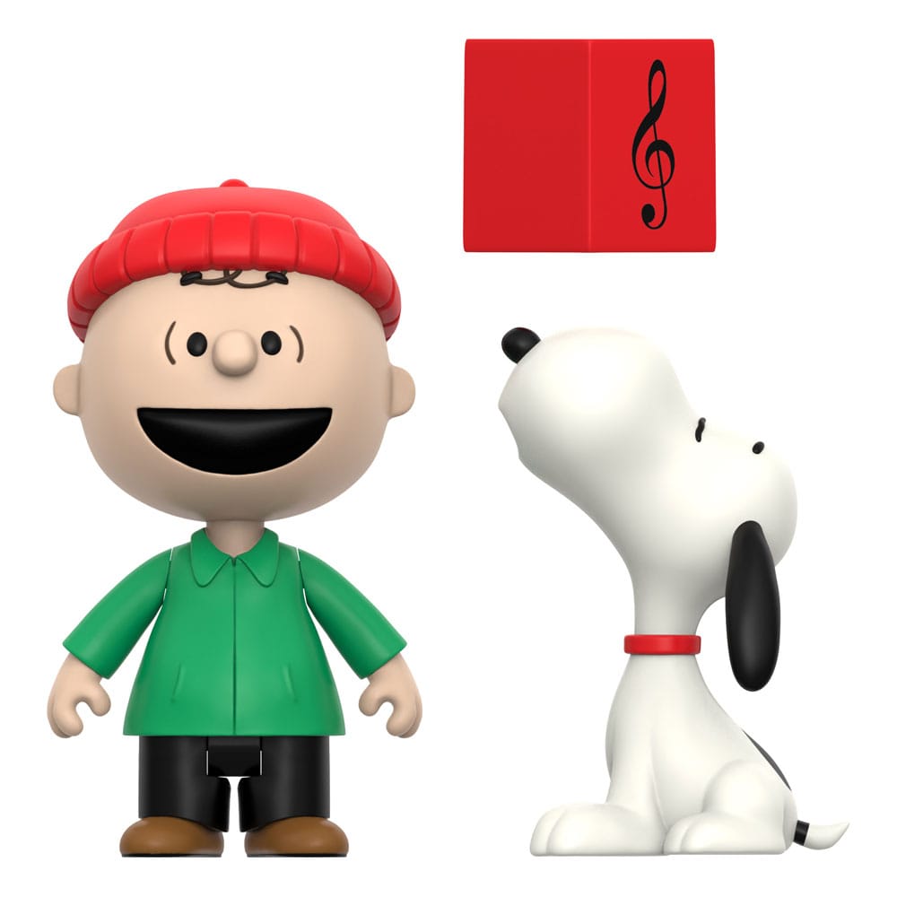 Super7 Peanuts ReAction Charlie Brown and Snoopy 2er-Pack (Caroling) Actionfiguren