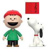 Super7 Peanuts ReAction Charlie Brown and Snoopy 2er-Pack (Caroling) Actionfiguren