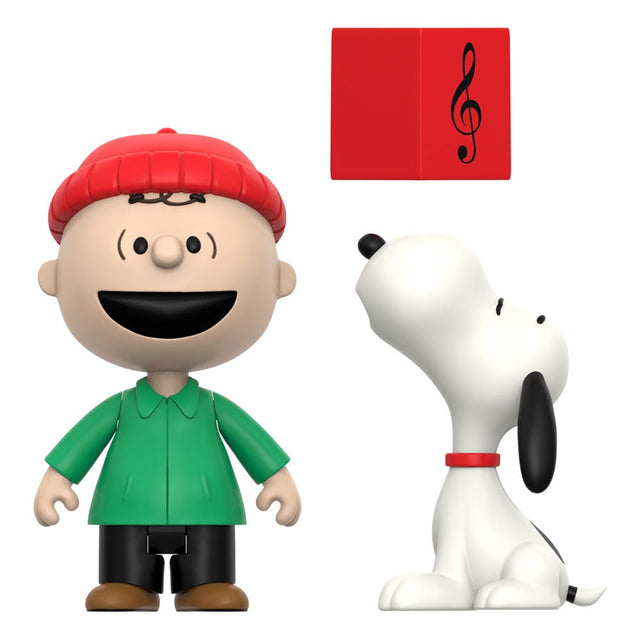 Super7 Peanuts ReAction Charlie Brown and Snoopy 2er-Pack (Caroling) Actionfiguren