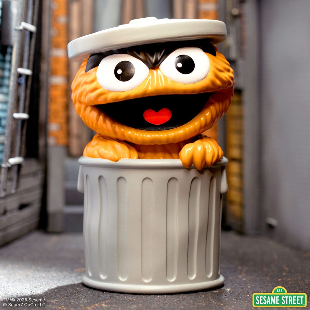 Super7 Sesamstraße FUN FUN Oscar The Grouch Orange Soft Vinyl Figur