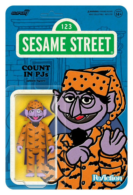 Super7 Sesamstraße ReAction Count Von Count (PJs) Wave 06 Actionfigur