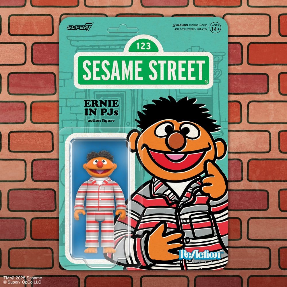 Super7 Sesamstraße ReAction Ernie Wave 06 (PJs) Actionfigur