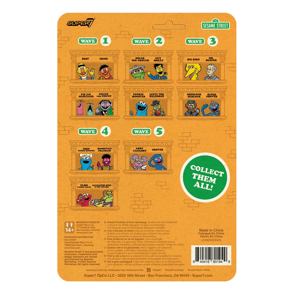 Super7 Sesamstraße ReAction Grover Wave 05 Actionfigur