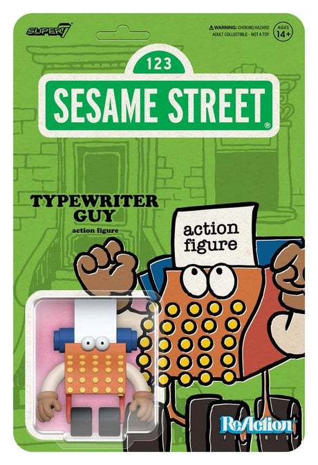 Super7 Sesamstraße ReAction Typewriter Guy Wave 06 Actionfigur