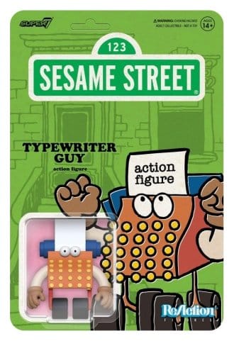 Super7 Sesamstraße ReAction Typewriter Guy Wave 06 Actionfigur
