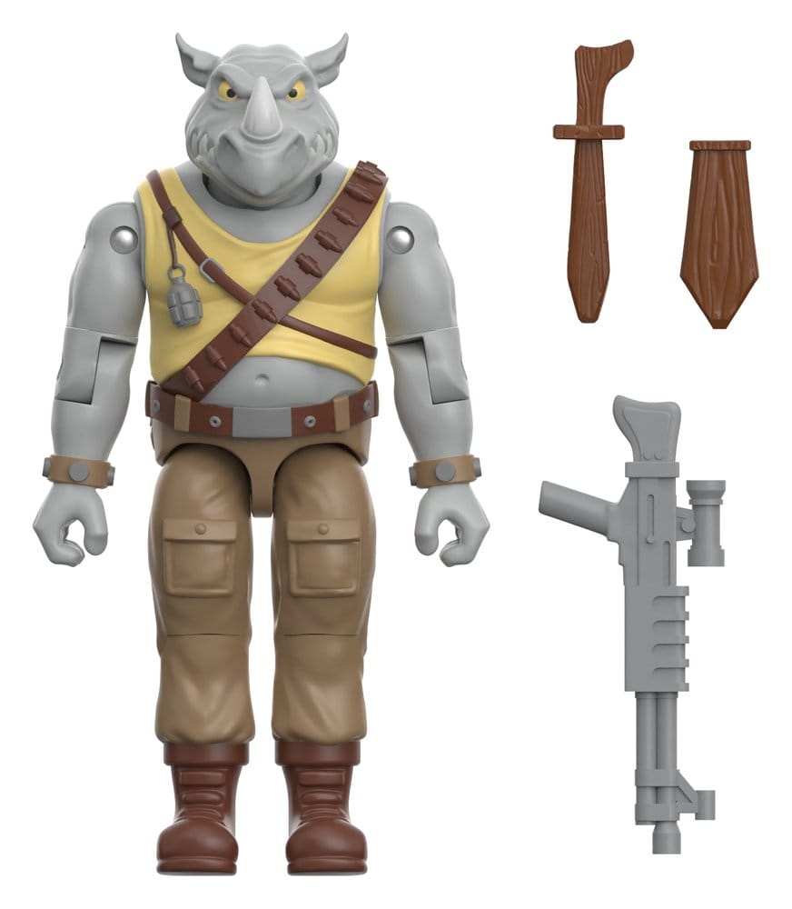 Super7 Teenage Mutant Ninja Turtles Rocksteady ReAction+ Wave 02 Actionfigur