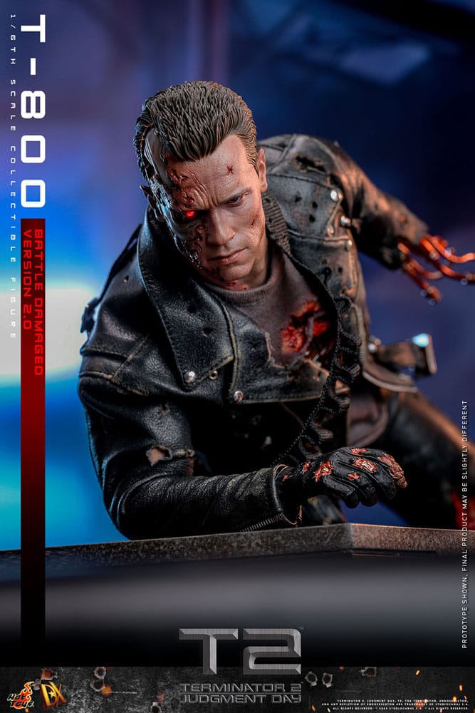 Terminator 2 Movie Masterpiece Actionfigur 1/6 T-800 Battle Damaged Version 2.0 32 cm