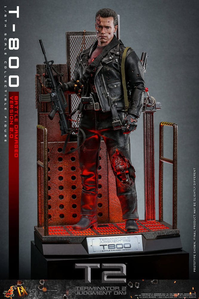 Terminator 2 Movie Masterpiece Actionfigur 1/6 T-800 Battle Damaged Version 2.0 32 cm
