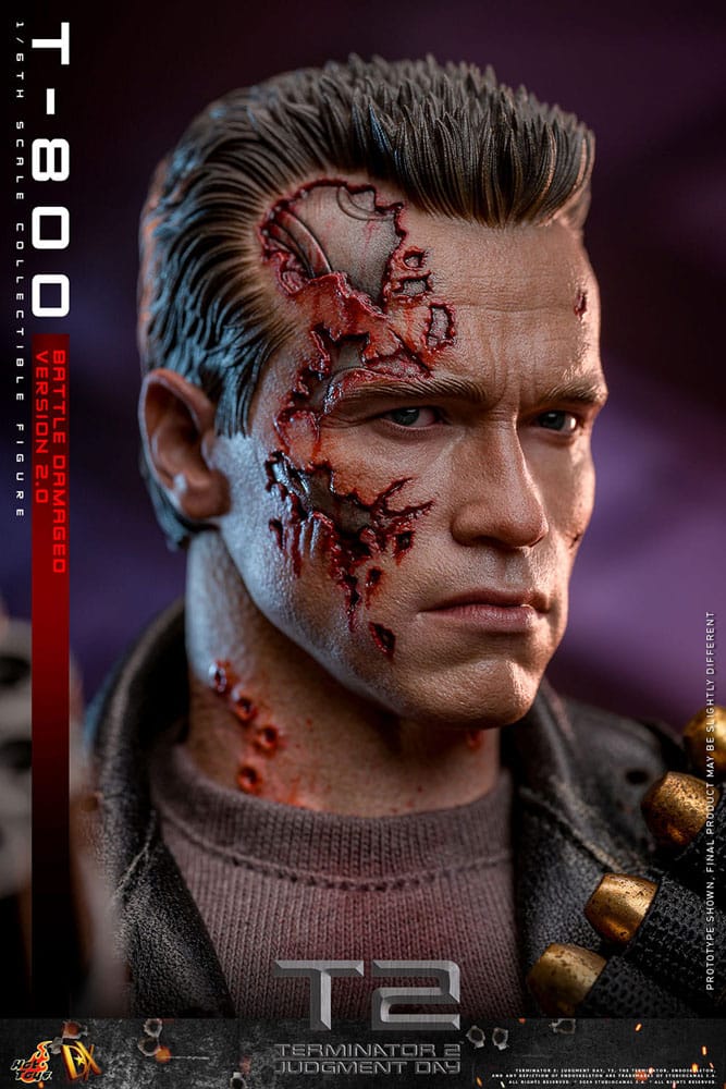 Terminator 2 Movie Masterpiece Actionfigur 1/6 T-800 Battle Damaged Version 2.0 32 cm