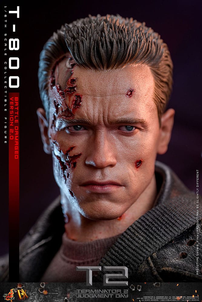 Terminator 2 Movie Masterpiece Actionfigur 1/6 T-800 Battle Damaged Version 2.0 32 cm