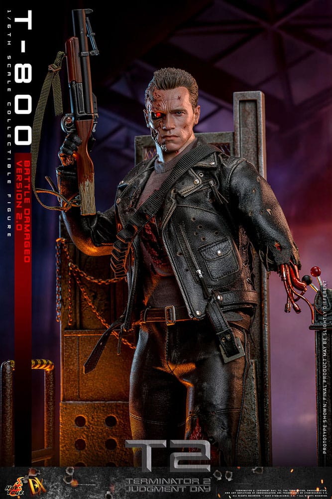 Terminator 2 Movie Masterpiece Actionfigur 1/6 T-800 Battle Damaged Version 2.0 32 cm