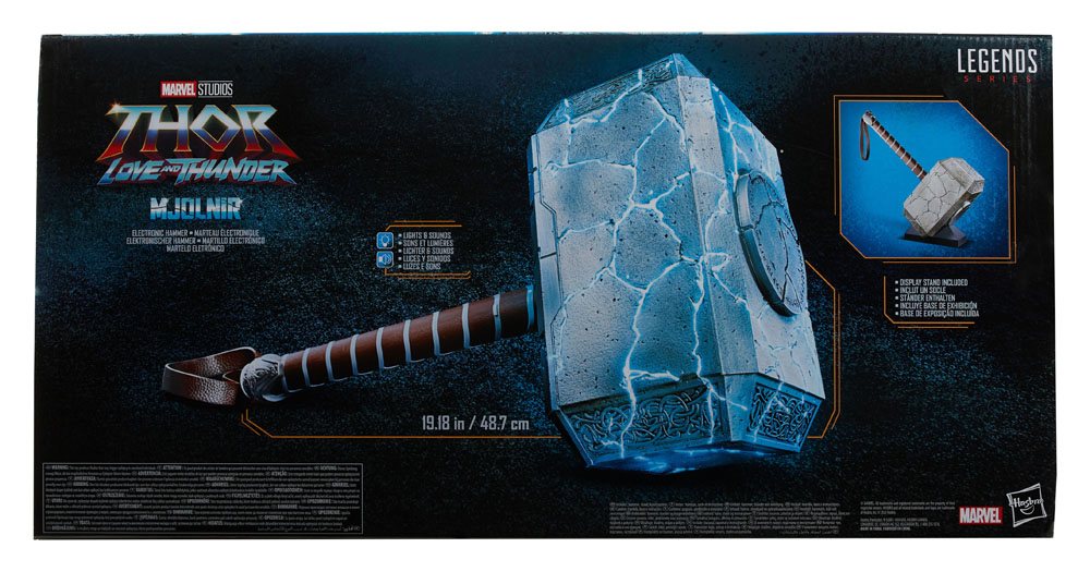 Thor - Love and Thunder Marvel Legends Mighty Thor Elektronischer Hammer Mjolnir 1/1 Replik