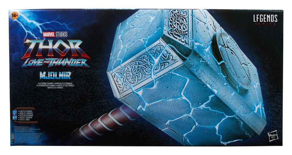 Thor - Love and Thunder Marvel Legends Mighty Thor Elektronischer Hammer Mjolnir 1/1 Replik