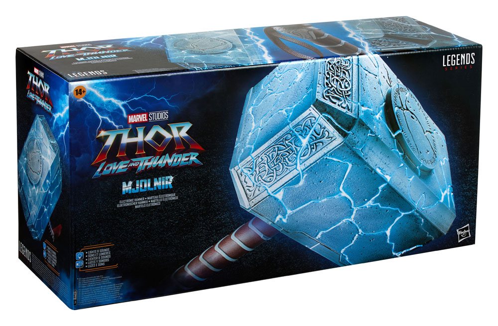 Thor - Love and Thunder Marvel Legends Mighty Thor Elektronischer Hammer Mjolnir 1/1 Replik
