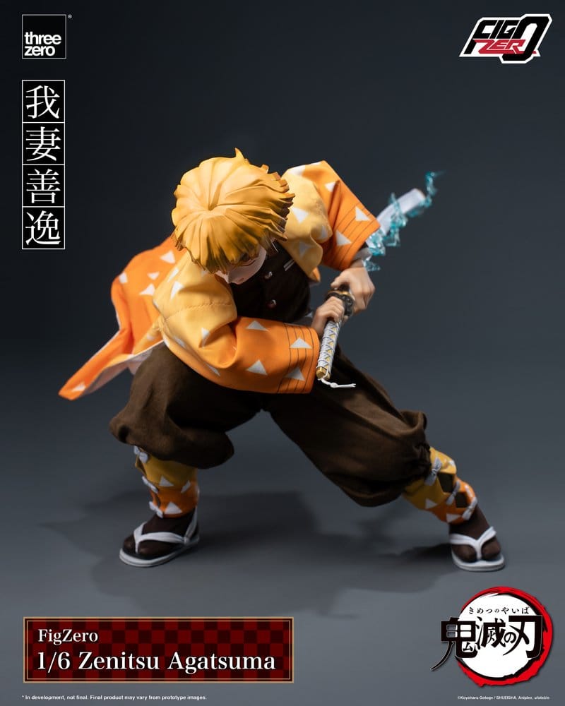 ThreeZero Demon Slayer Kimetsu No Yaiba Zenitsu Agatsuma FigZero 1/6 Actionfigur