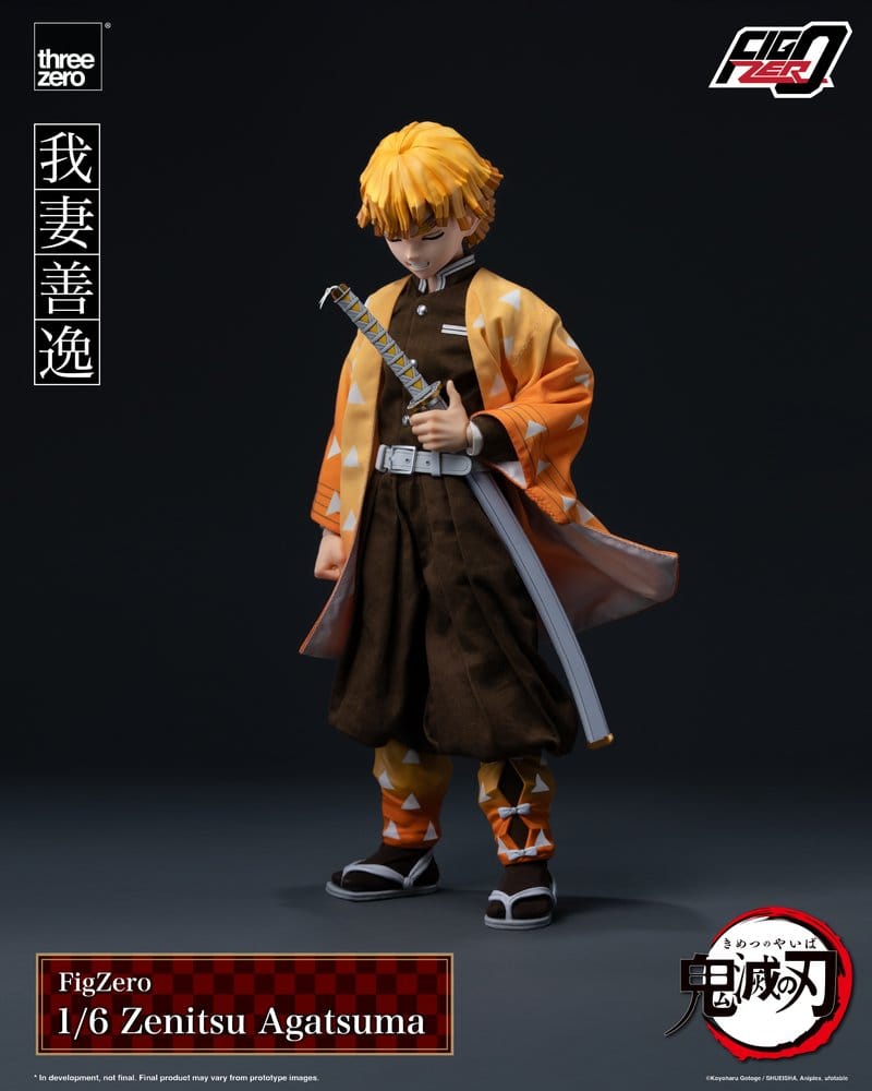 ThreeZero Demon Slayer Kimetsu No Yaiba Zenitsu Agatsuma FigZero 1/6 Actionfigur