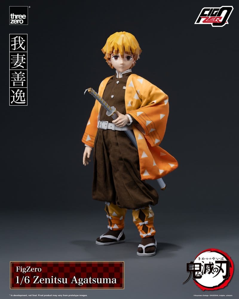 ThreeZero Demon Slayer Kimetsu No Yaiba Zenitsu Agatsuma FigZero 1/6 Actionfigur