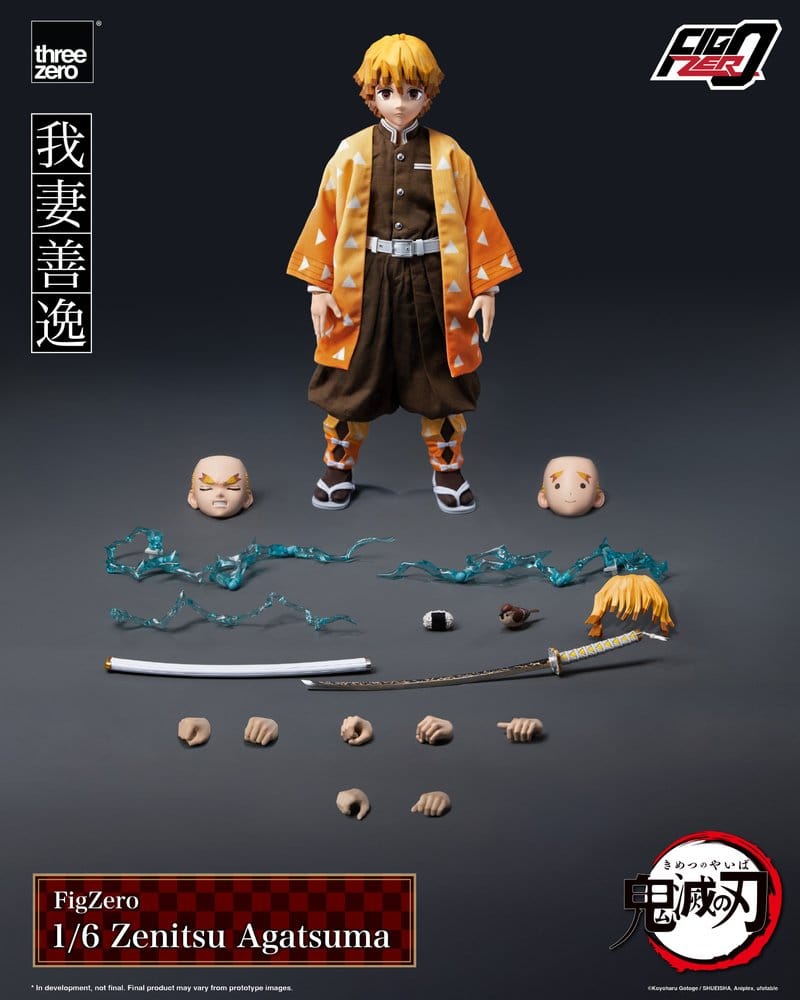 ThreeZero Demon Slayer Kimetsu No Yaiba Zenitsu Agatsuma FigZero 1/6 Actionfigur