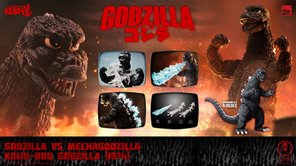 ThreeZero Godzilla vs. Mechagodzilla (1974) Kaiju-Dou Godzilla Actionfigur