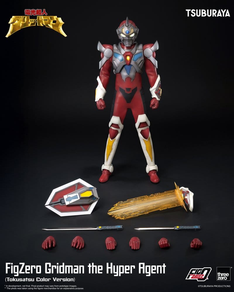 ThreeZero Gridman The Hyper Agent Gridman FigZero Tokusatsu Color Version Actionfigur